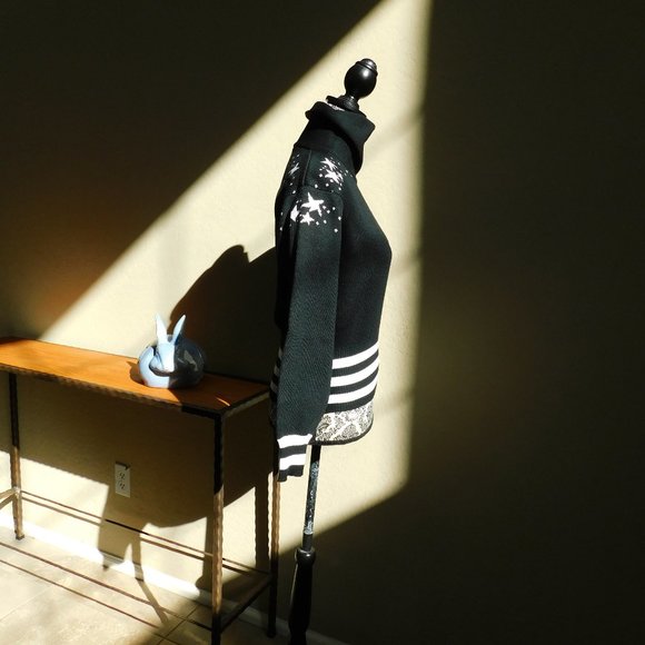 Vtg Meister wool knit snow bunny 80s ski sweater S - Picture 6 of 16